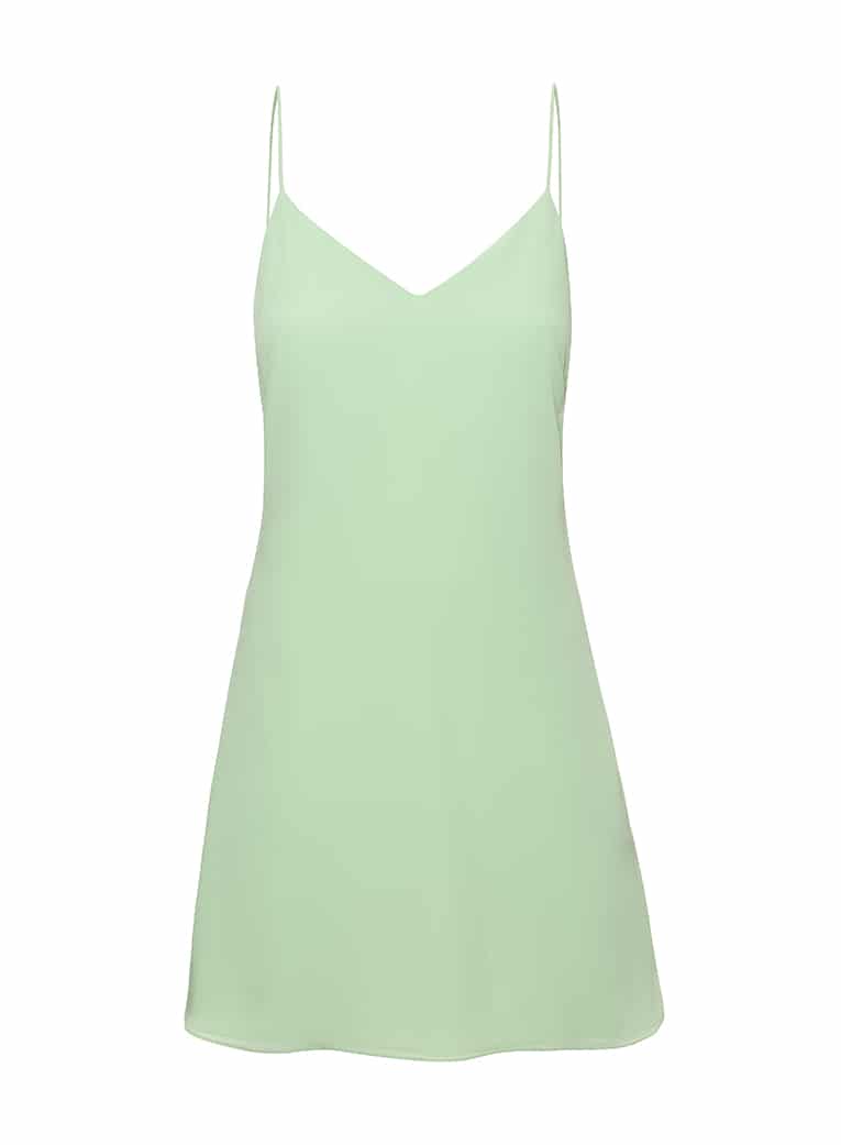 Vestido Lencero Crepe Verde Menta bleis madrid Vestido Lencero Crepe Verde Menta bleis madrid