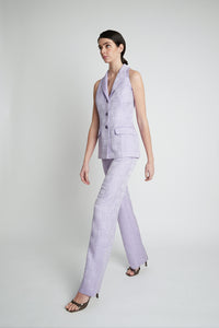 Lavender Jacquard Tailored Vest