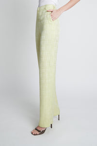 Lime Jacquard Trousers
