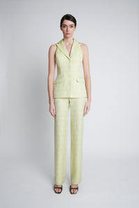 Lime Jacquard Tailored Vest