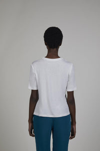 camiseta blanca algodón
