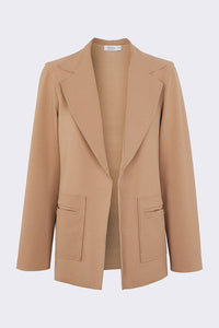Camel Knit Blazer