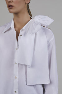 camisa blanca lazo popelin